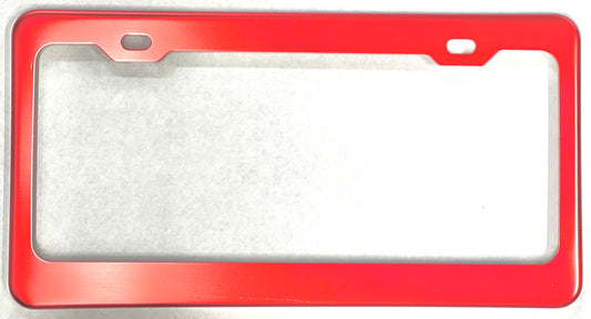Red Anodized  Aluminum License Plate Frame