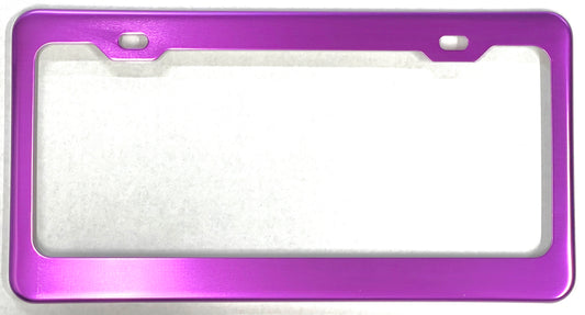 Purple Anodized  Aluminum License Plate Frame