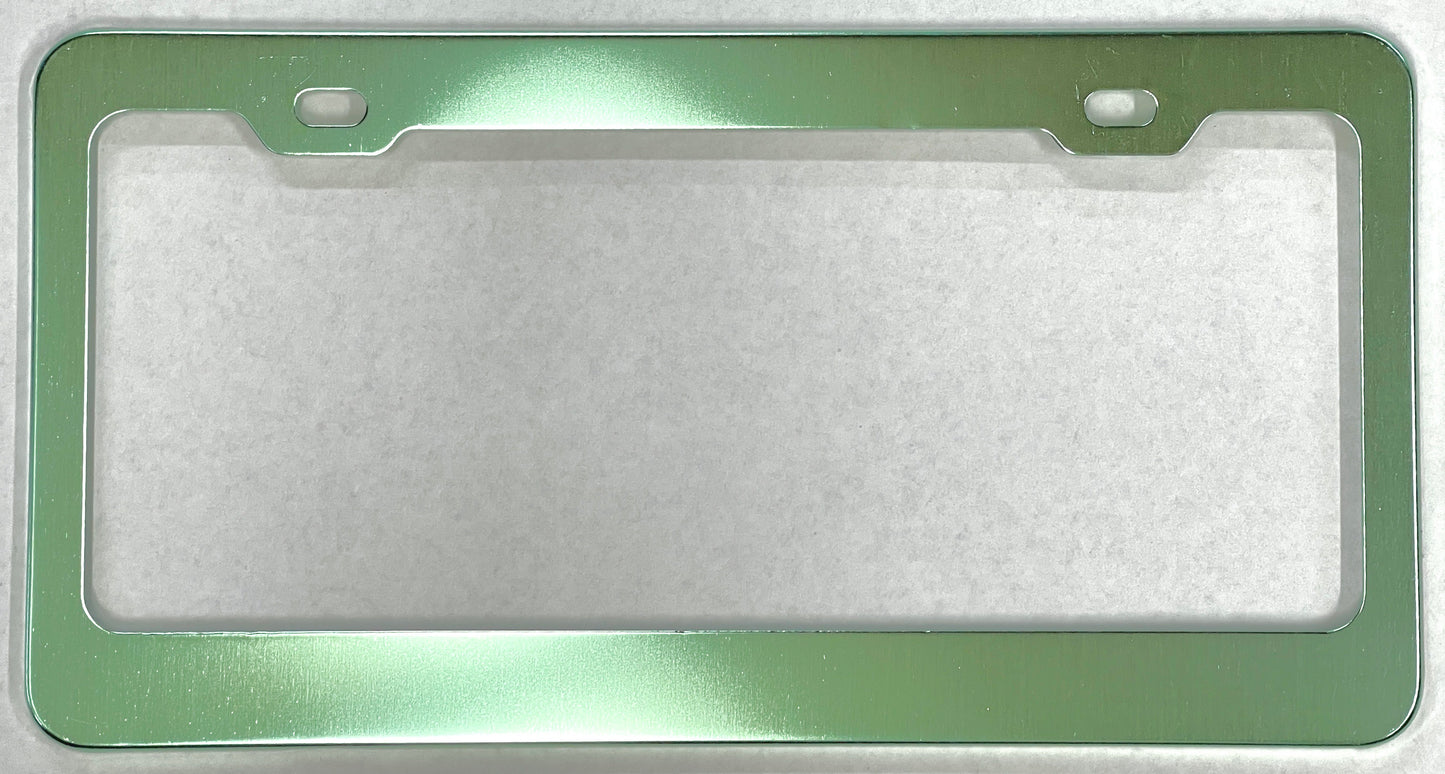 Green Anodized Aluminum License Plate Frame