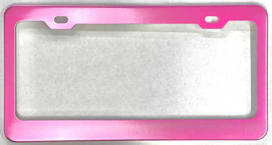 Pink Anodized  Aluminum License Plate Frame
