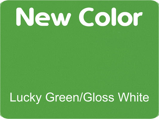 12" X 9" Lucky Green / Gloss White Aluminum Sign Blank