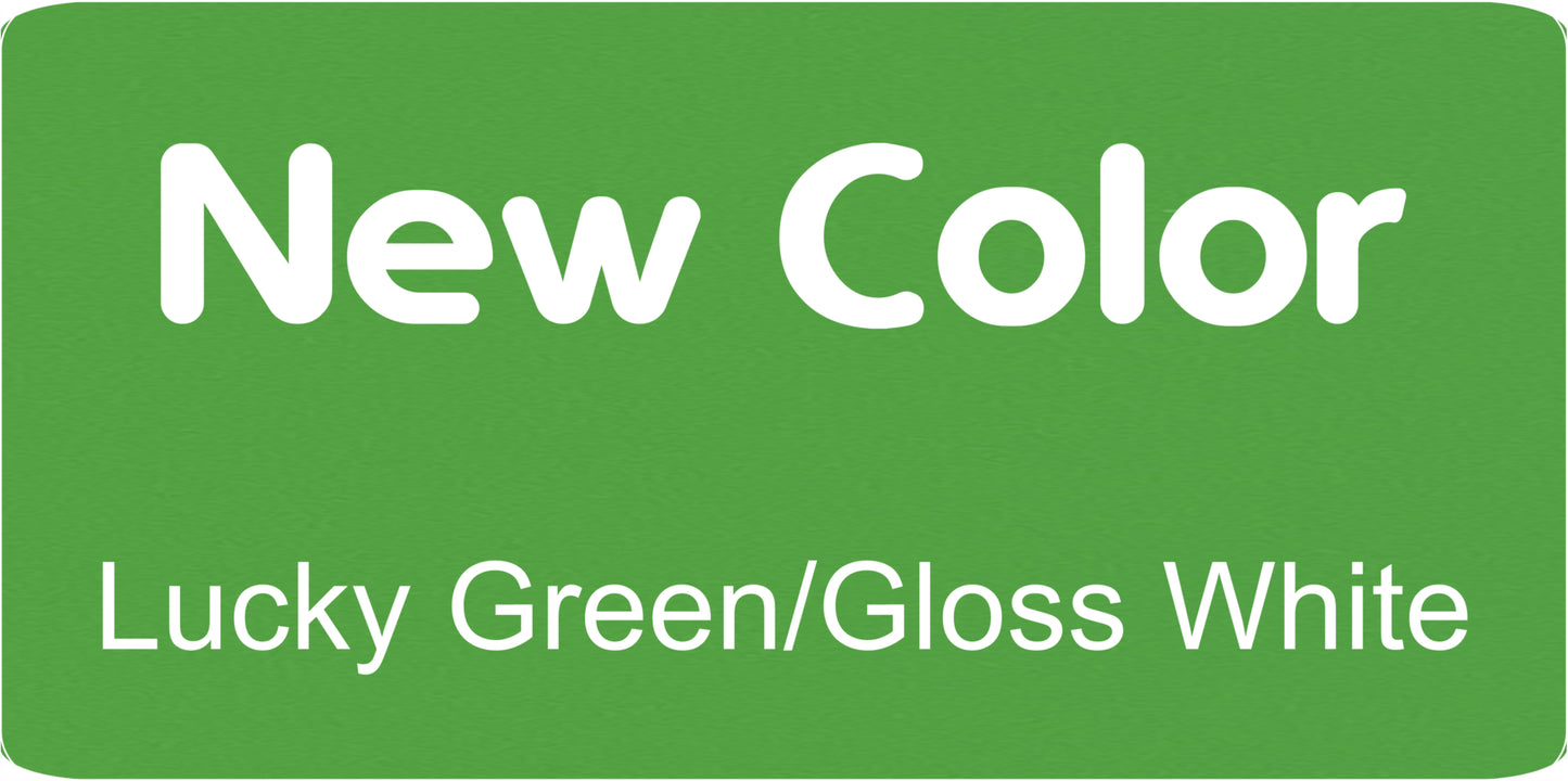 12" X 6" Lucky Green / Gloss White Aluminum Sign Blank