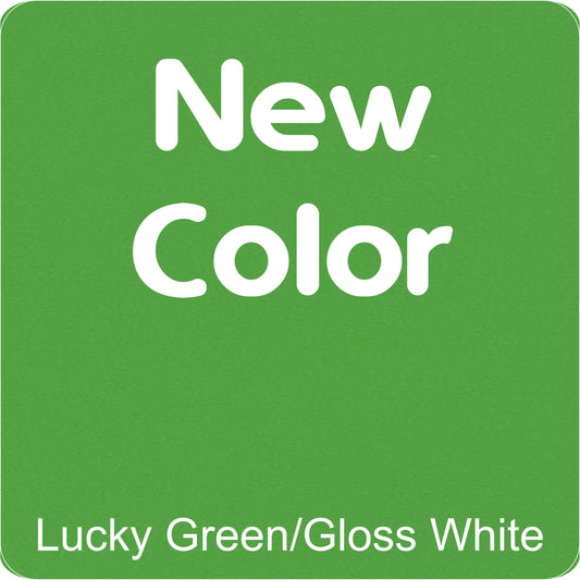18" X 18" Lucky Green / Gloss White Aluminum Sign Blank