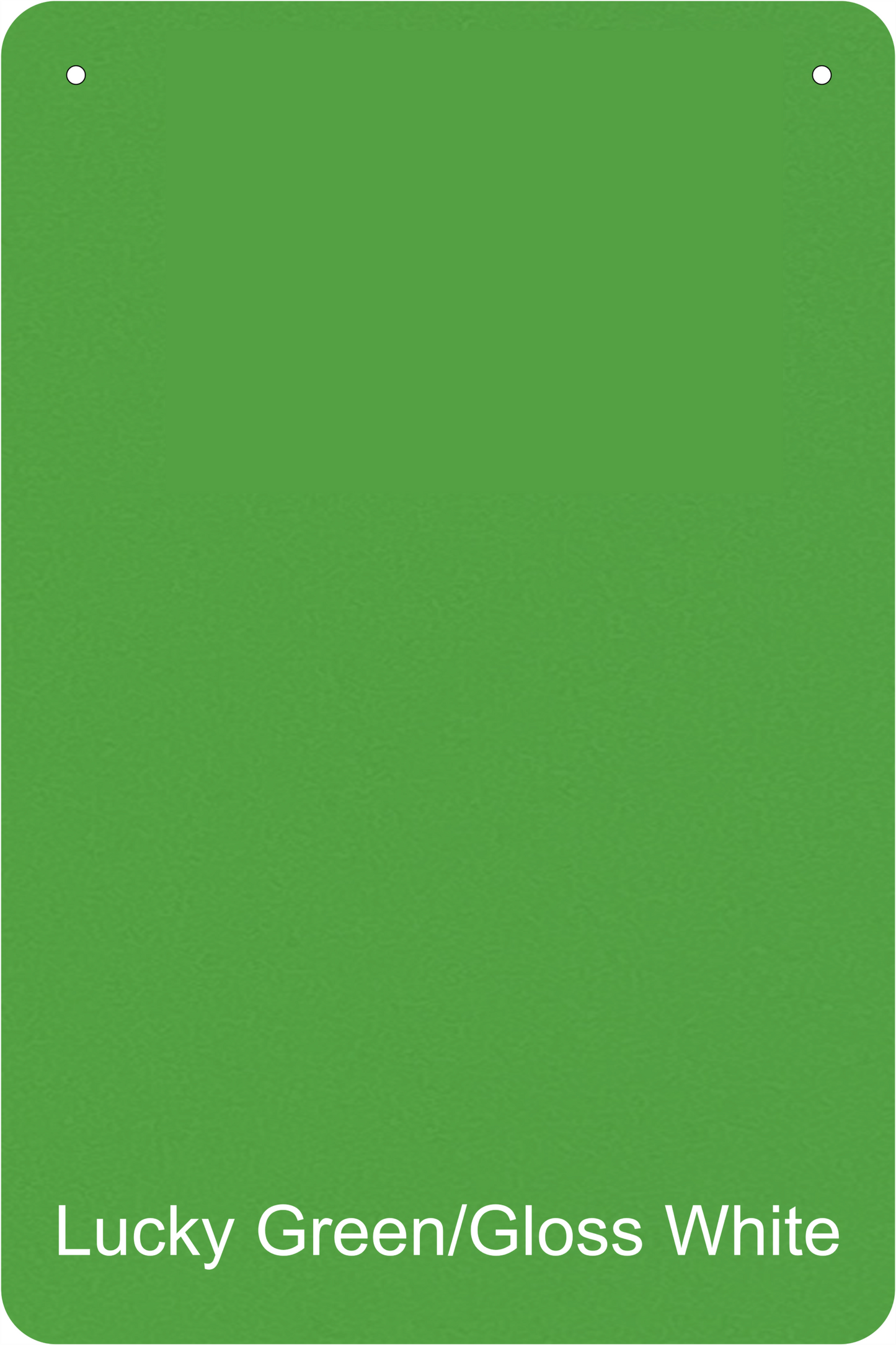 12" X 18" Lucky Green / Gloss White Aluminum Sign Blank