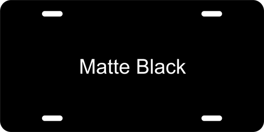 Matte Black/Matte Black .040 Aluminum License Plate