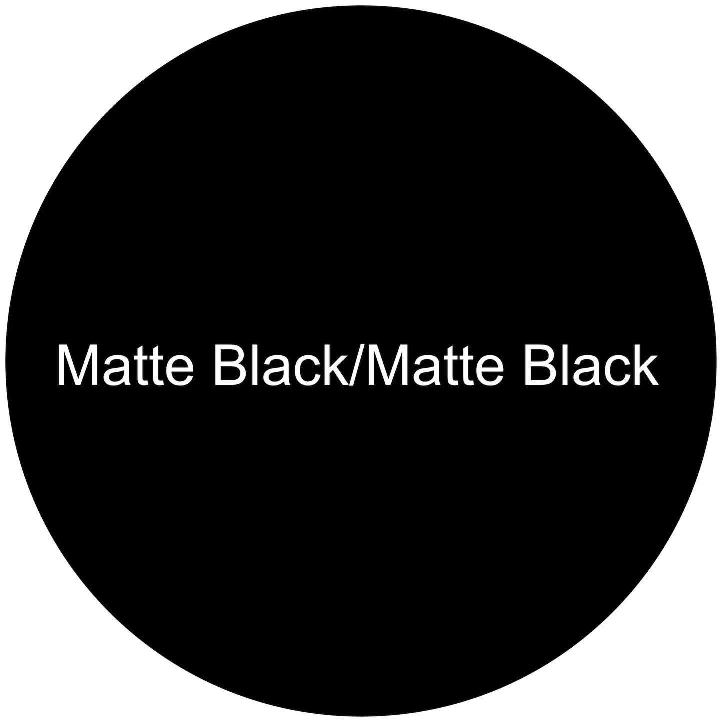 Matte Black/Matte Black Round Aluminum Sign Blank