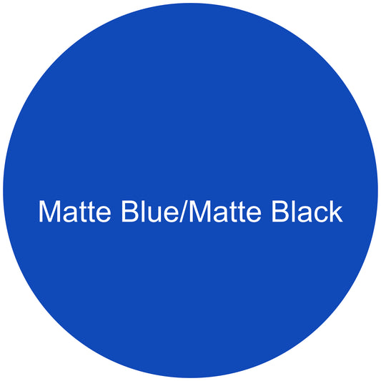 Matte Blue/Matte Black Round Aluminum Sign Blank
