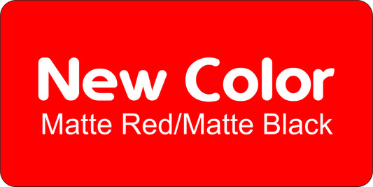 12" X 6" Matte Red / Matte Black Aluminum Sign Blank