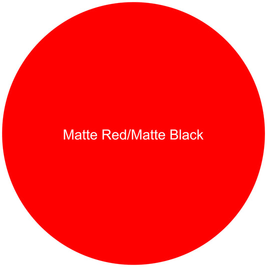 Matte Red/Matte Black Round Aluminum Sign Blank