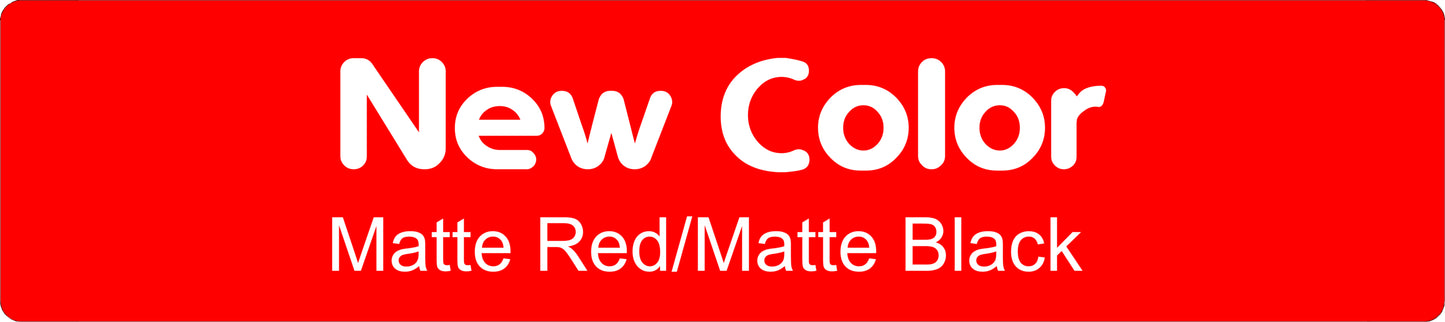24" X 6" Matte Red/Matte Black Aluminum Sign Blank