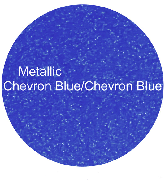 Metallic Chevron Blue/Chevron Blue Round Aluminum Sign Blank