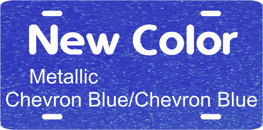 Metallic Chevron Blue/Chevron Blue .040 Aluminum License Plate