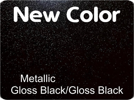 12" X 9" Metallic Gloss Black / Gloss Black Aluminum Sign Blank