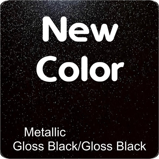 14" X 14" Metallic Gloss Black / Gloss Black Aluminum Sign Blank