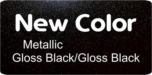 12" X 6" Metallic Gloss Black / Gloss Black Aluminum Sign Blank