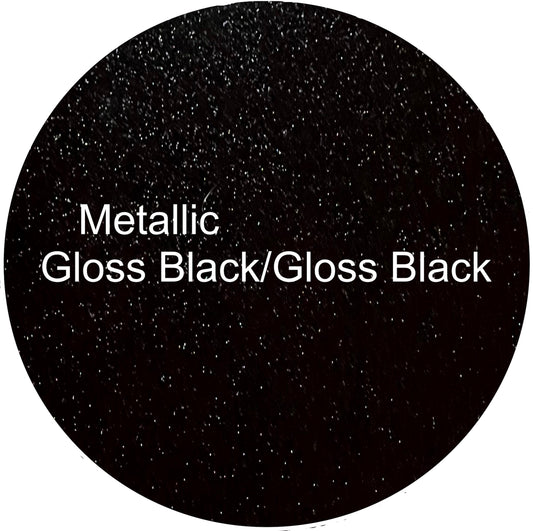 Metallic Gloss Black/Gloss Black Round Aluminum Sign Blank