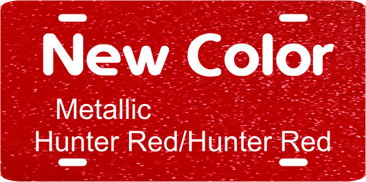 Metallic Hunter Red/Hunter Red .040 Aluminum License Plate