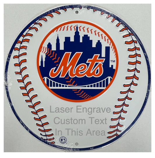 New York Mets Aluminum MLB Baseball Sign