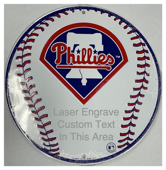 Philadelphia Phillies Aluminum MLB Baseball Sign