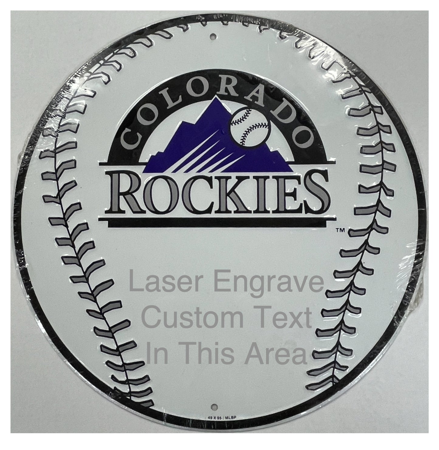Colorado Rockies Aluminum MLB Baseball Sign