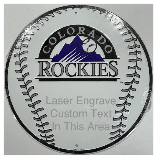 Colorado Rockies Aluminum MLB Baseball Sign