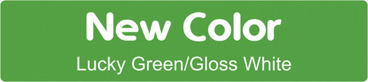 24" X 6"  Lucky Green/Gloss White Aluminum Sign Blank