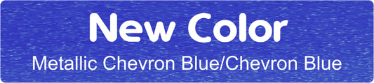 18" X 4" Metallic Chevron Blue / Chevron Blue Aluminum Sign Blank