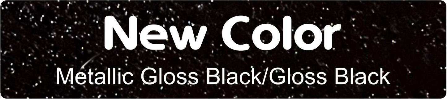 24" X 6" Metallic Gloss Black/Gloss Black Aluminum Sign Blank