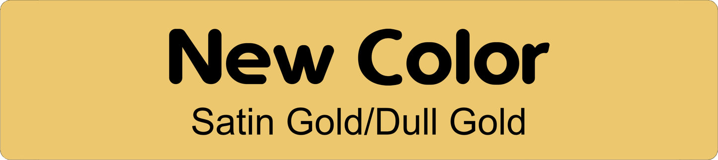 24" X 6" Satin Gold/Dull Gold Anodized Aluminum Sign Blank