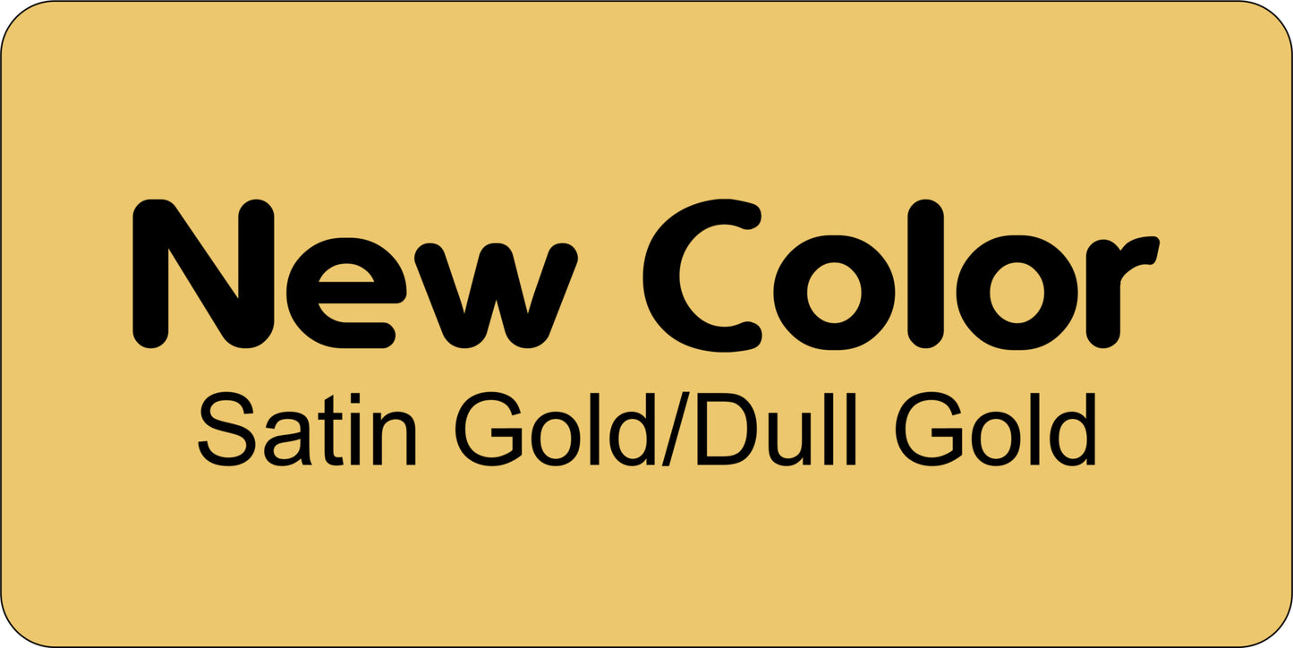 12" X 6" Satin Gold/Dull Gold Anodized Aluminum Sign Blank