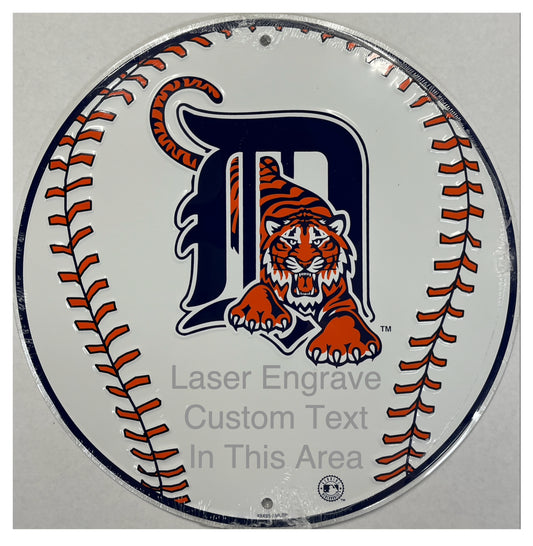 Detroit Tigers Aluminum MLB Baseball Sign