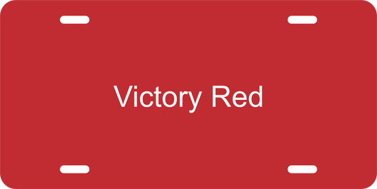 Victory Red/Victory Red .040 Aluminum License Plate