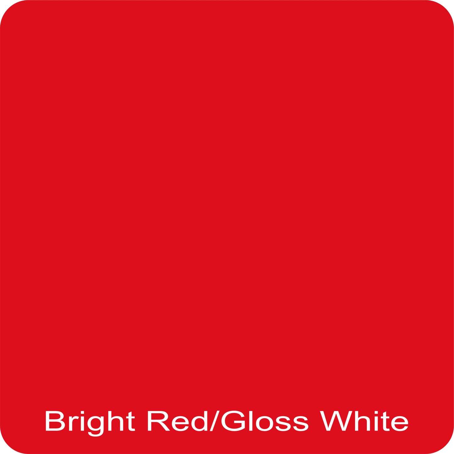 14" X 14" Bright Red / Gloss White Aluminum Sign Blank