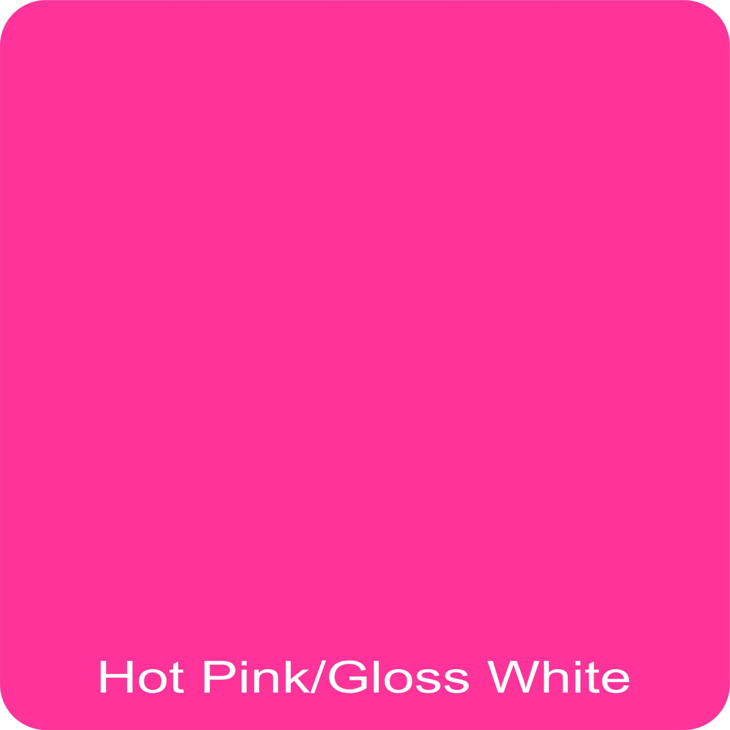 14" X 14" Hot Pink / Gloss White Aluminum Sign Blank