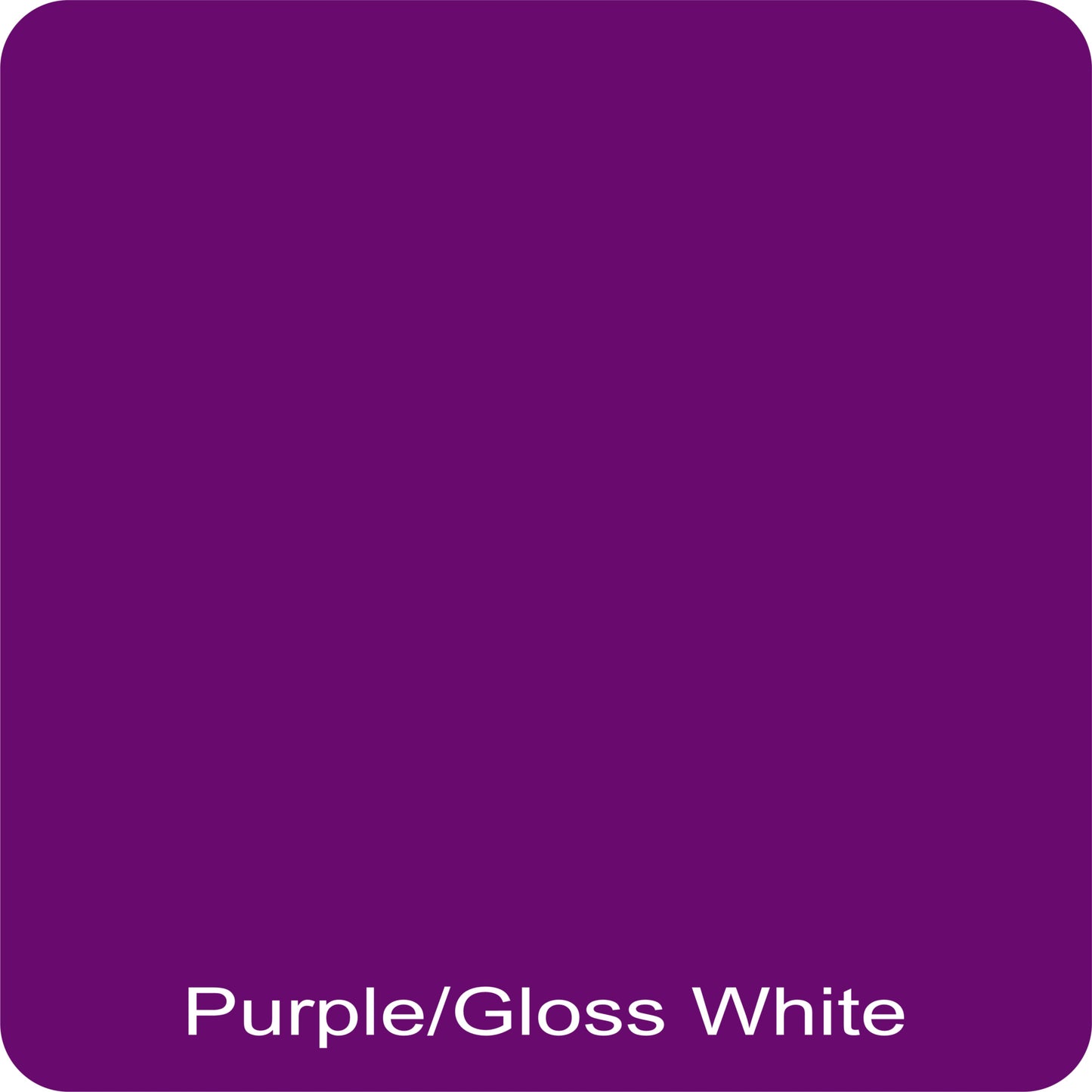 14" X 14" Purple / Gloss White Aluminum Sign Blank