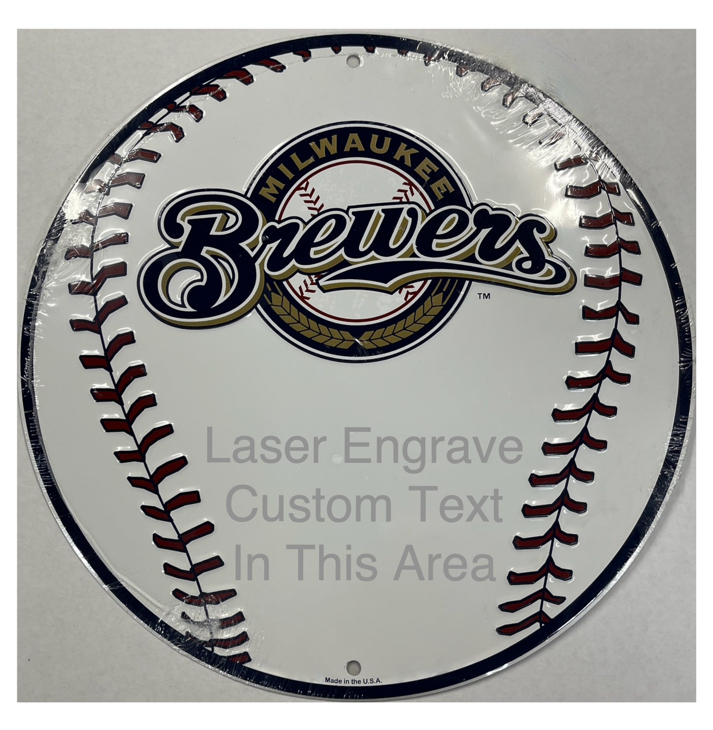 Milwaukee Brewers Aluminum MLB Baseball Sign