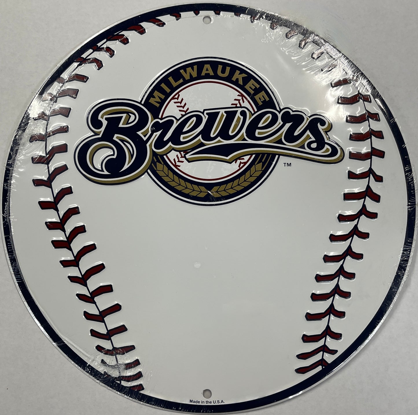 Milwaukee Brewers Aluminum MLB Baseball Sign