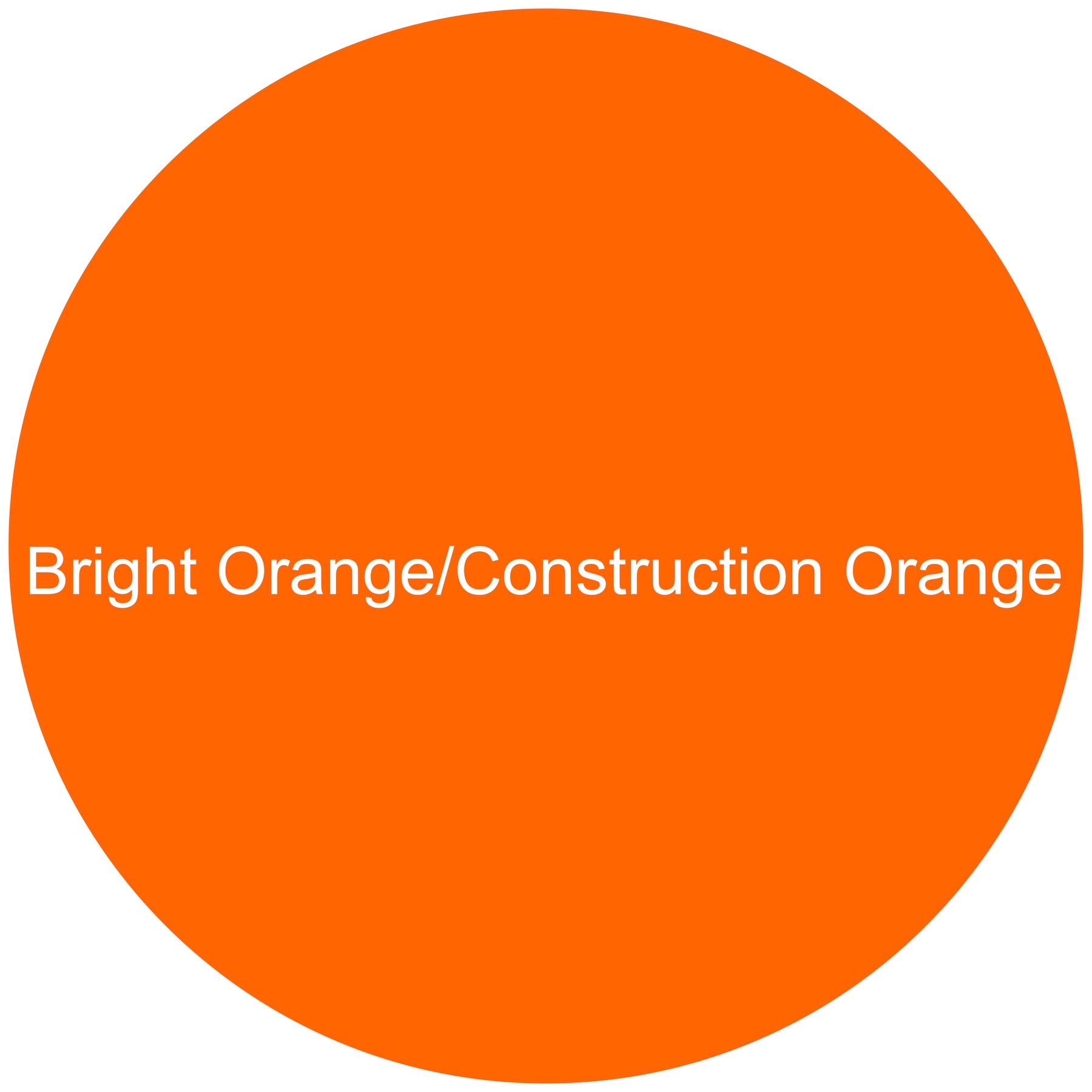 Bright Orange / Construction Orange Round Aluminum Sign Blank – Sign ...