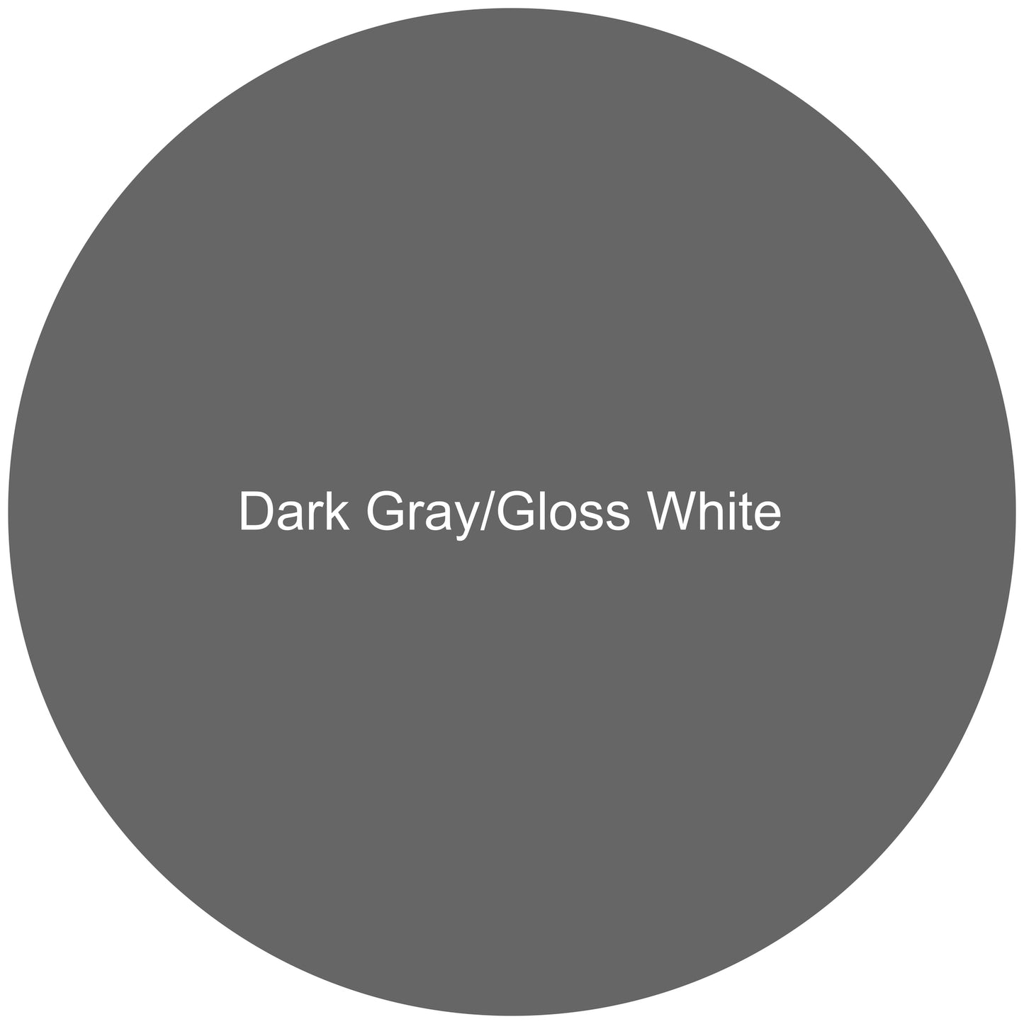 Dark Gray/Gloss White Round Aluminum Sign Blank