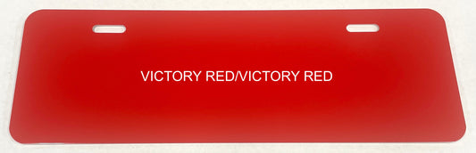 Victory Red/Victory Red .040 Aluminum Half License Plate