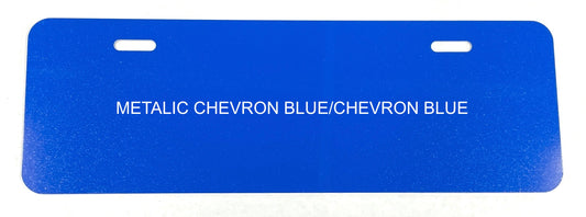 Metallic Chevron Blue/Chevron Blue .040 Aluminum Half License Plate