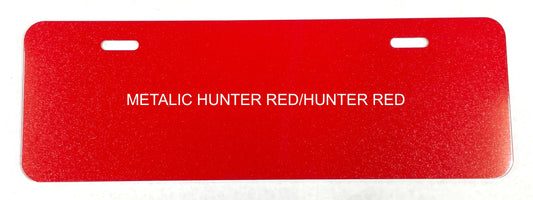 Metallic Hunter Red/Hunter Red  .040 Aluminum Half License Plate