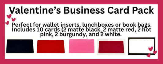 3.5" X 2" Aluminum Business Card - 10 pack (Valentine’s Color Pack)