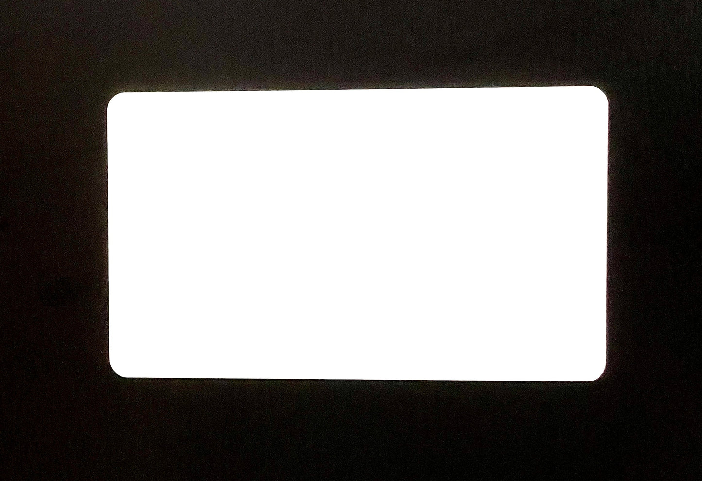 3.5" X 2" Gloss White/Gloss White Aluminum Business Card - 10 pack