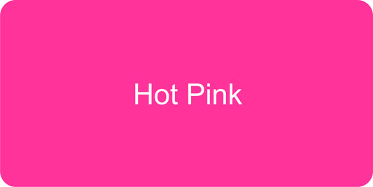 12" X 6" Hot Pink / Gloss White Aluminum Sign Blank