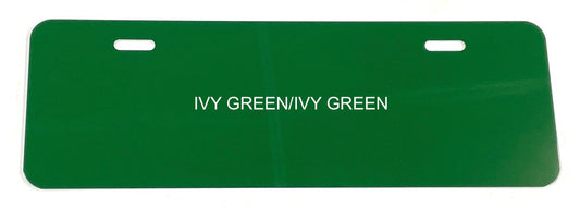 Ivy Green/Ivy Green .040 Aluminum Half License Plate