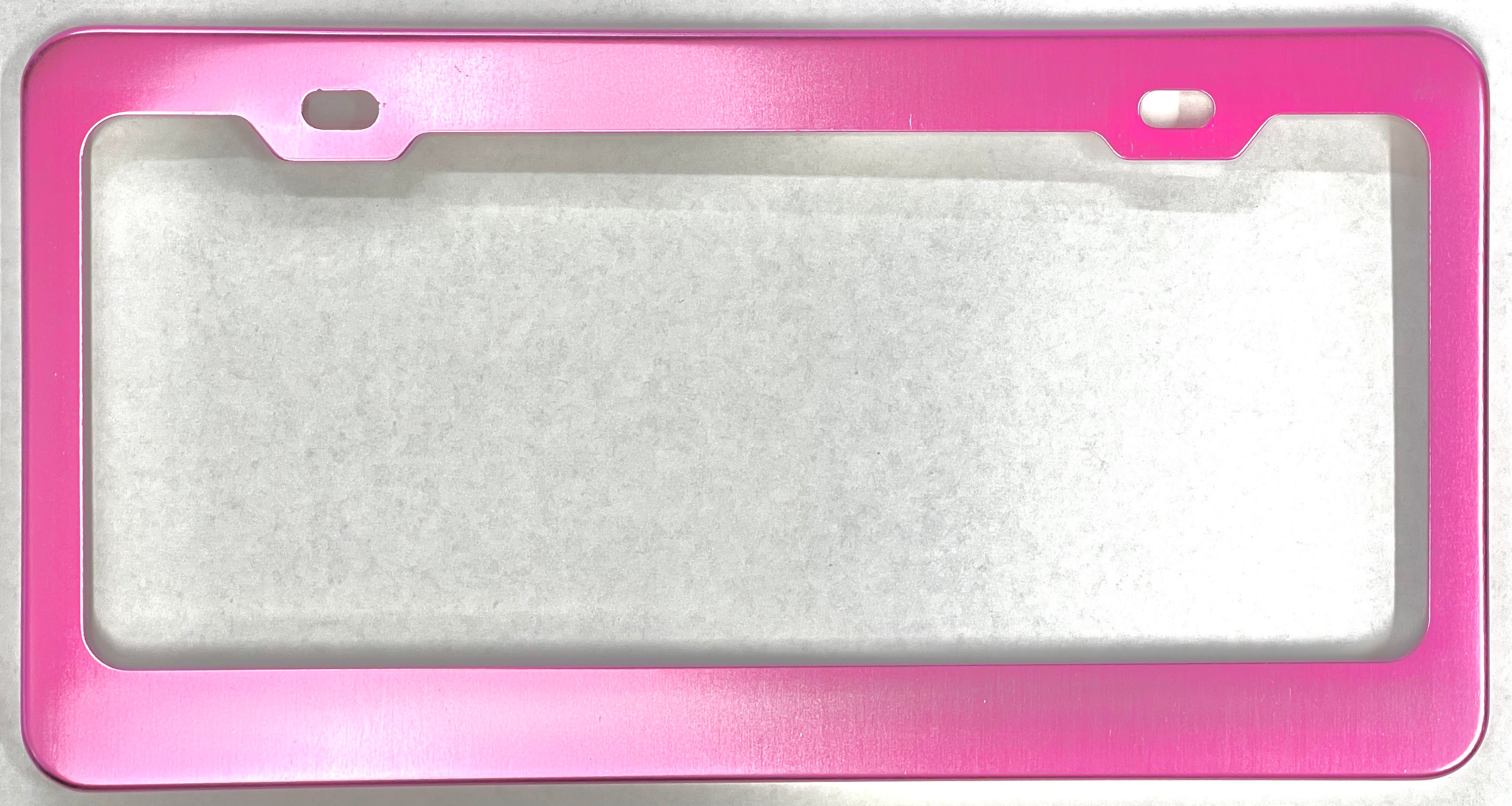 Pink License Frame Pink Anodized Aluminum License Plate Frame – Sign Tech Systems