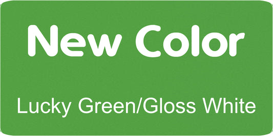 12" X 6" Lucky Green / Gloss White Aluminum Sign Blank
