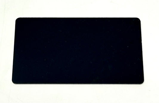 3.5" X 2" Matte Black/Matte Black Aluminum Business Card - 10 pack