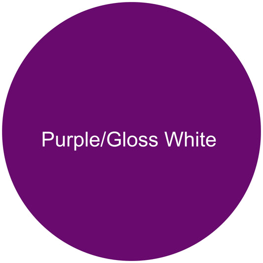 Purple/Gloss White Round Aluminum Sign Blank